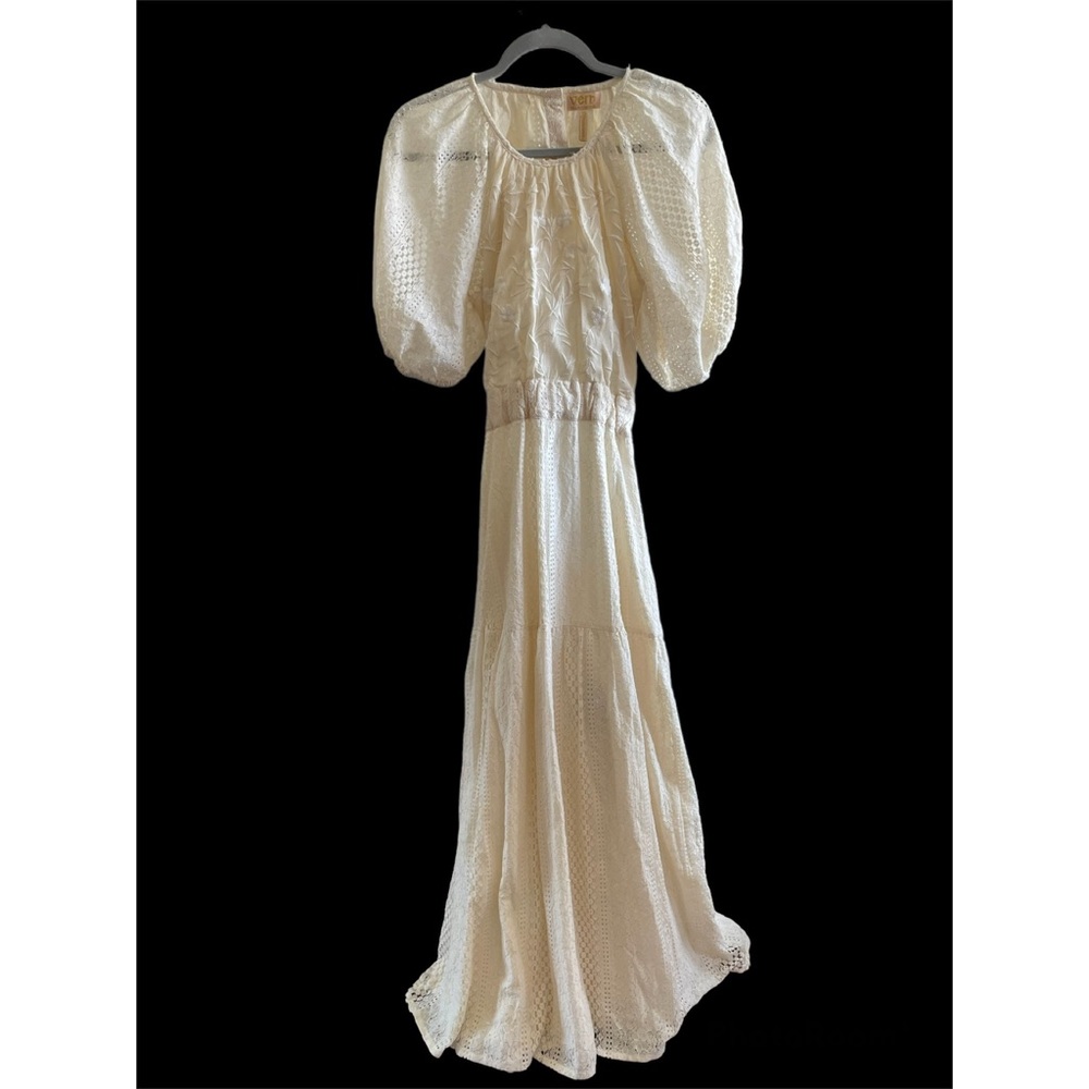 Anthropologie cream dress